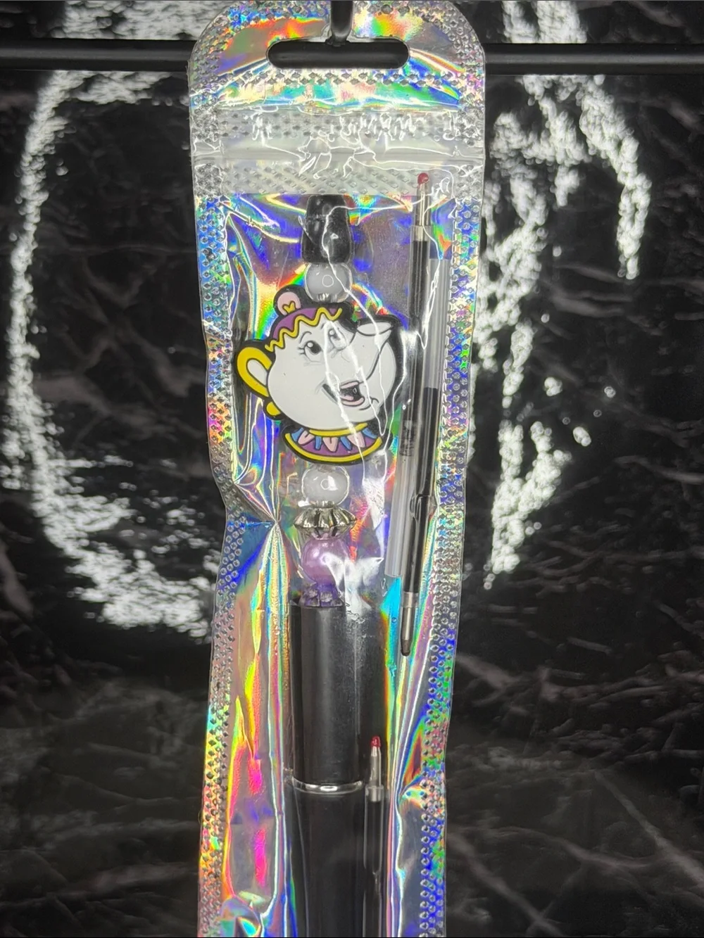 Mrs Potts Focal Bead Pen Black and blue ink
